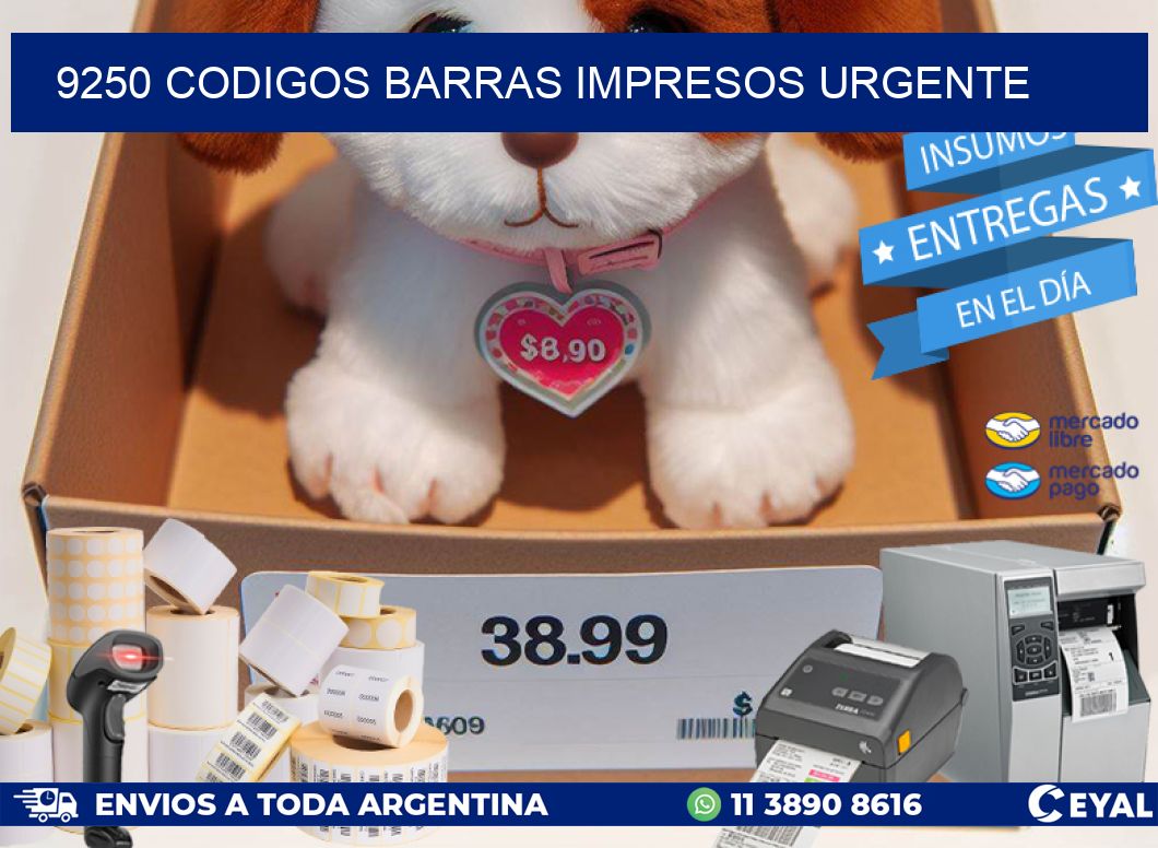 9250 CODIGOS BARRAS IMPRESOS URGENTE