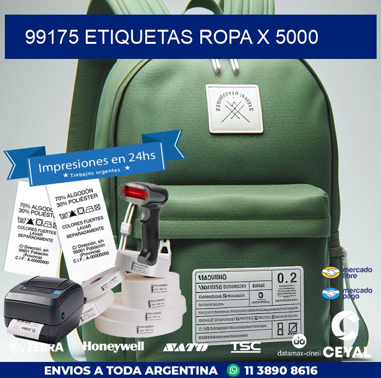 99175 ETIQUETAS ROPA X 5000