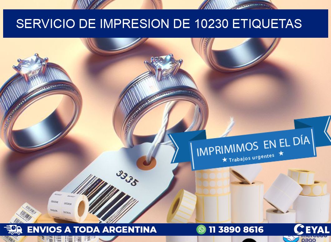 SERVICIO DE IMPRESION DE 10230 ETIQUETAS