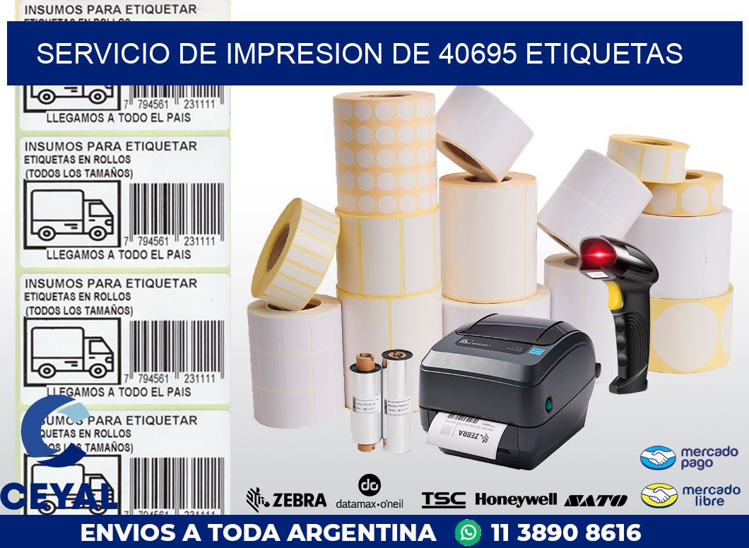 SERVICIO DE IMPRESION DE 40695 ETIQUETAS