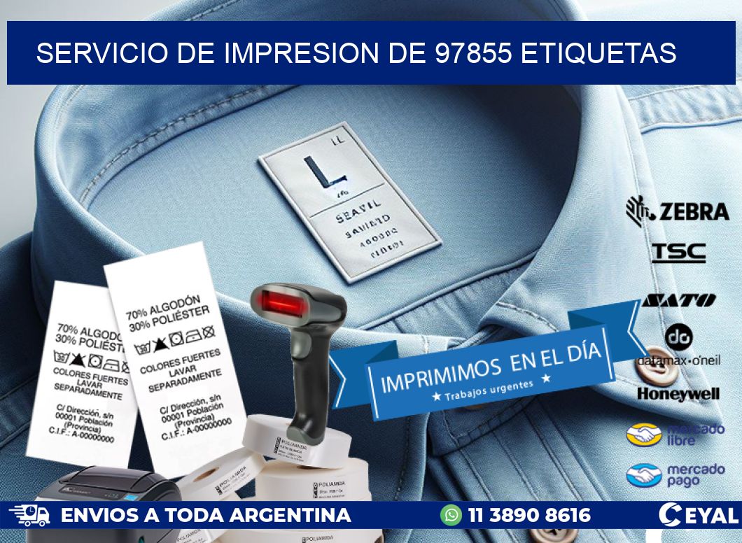 SERVICIO DE IMPRESION DE 97855 ETIQUETAS