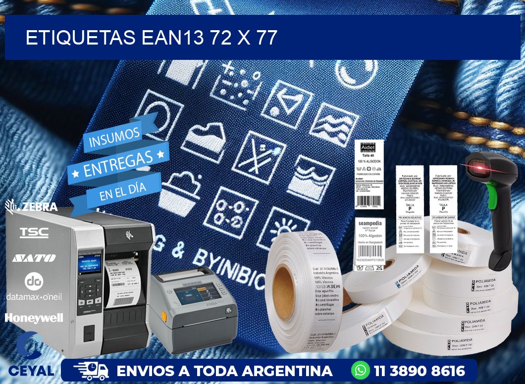 ETIQUETAS EAN13 72 x 77