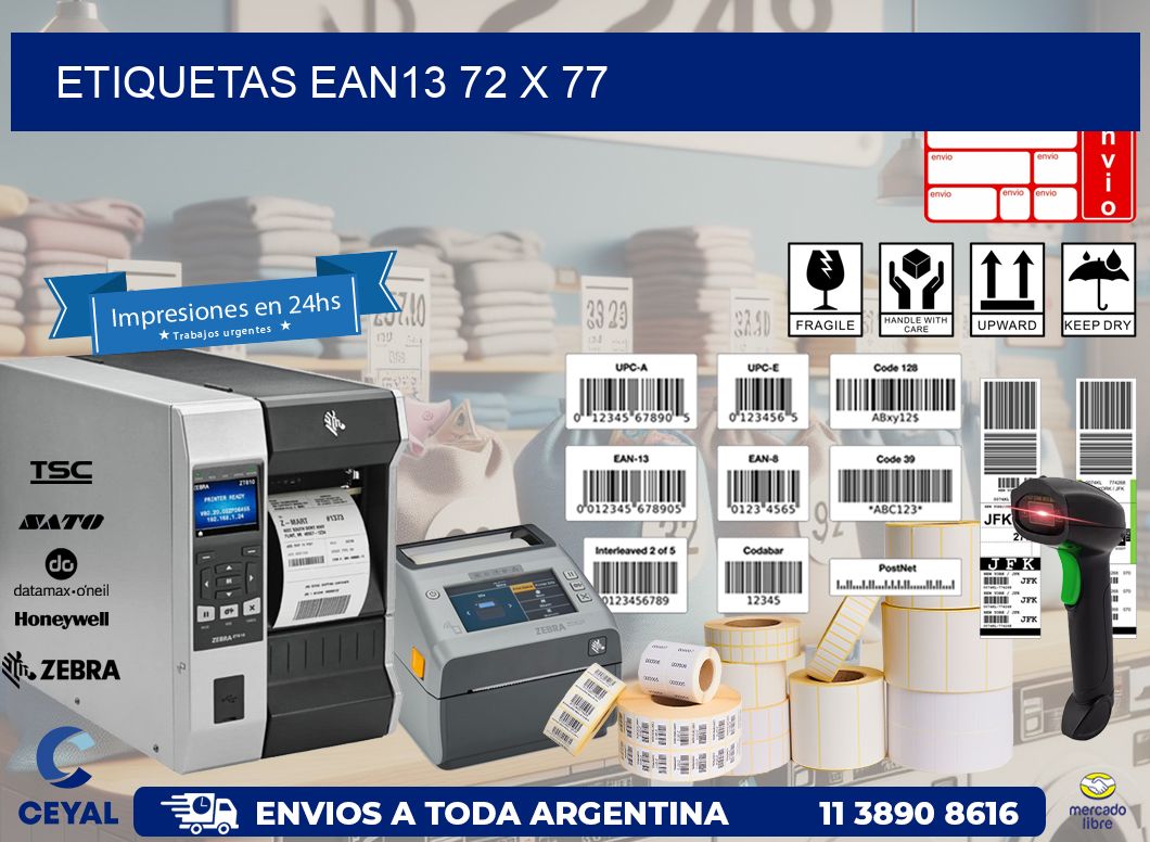 ETIQUETAS EAN13 72 x 77