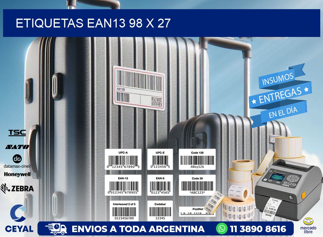 ETIQUETAS EAN13 98 x 27