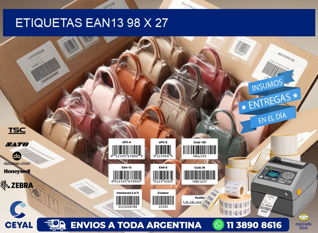 ETIQUETAS EAN13 98 x 27