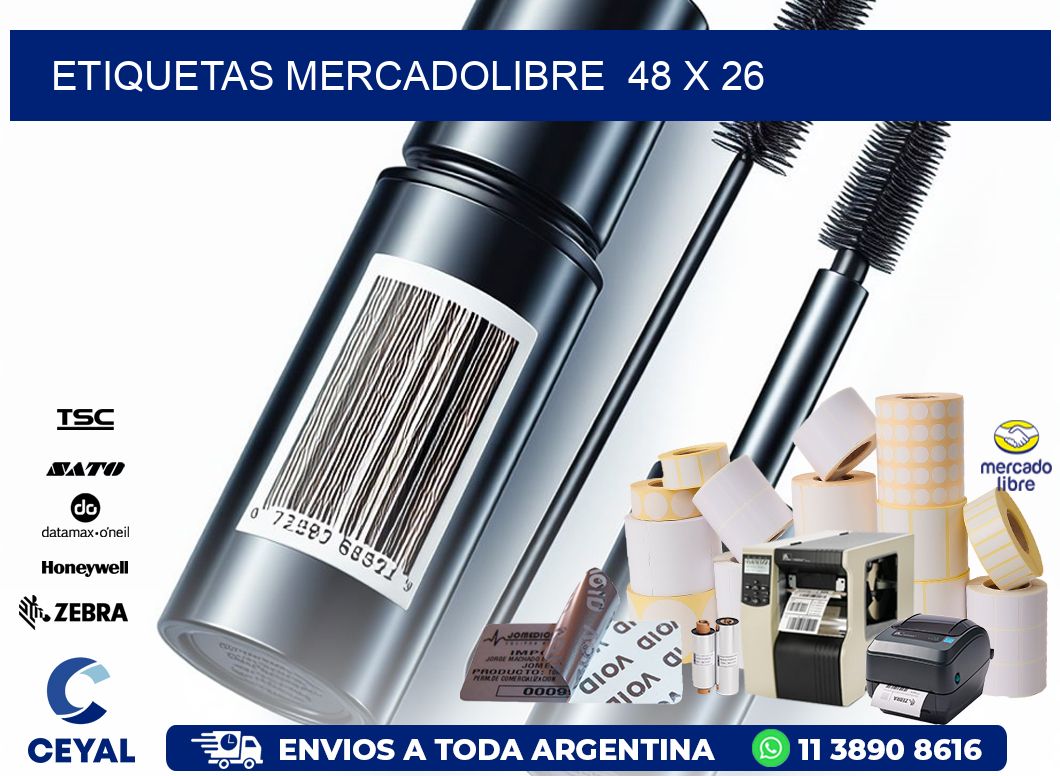 ETIQUETAS MERCADOLIBRE  48 x 26