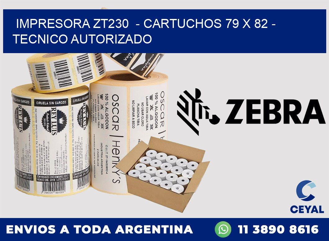 IMPRESORA ZT230  - CARTUCHOS 79 x 82 - TECNICO AUTORIZADO