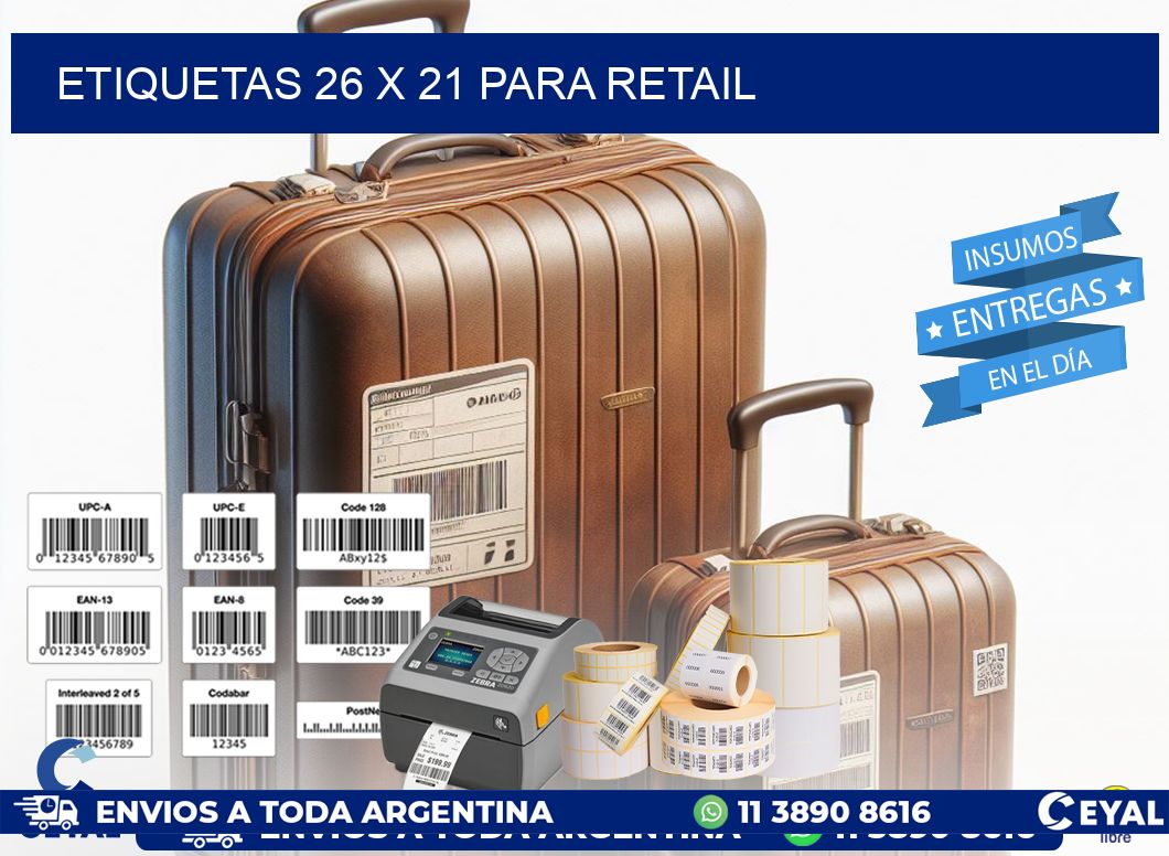 ETIQUETAS 26 x 21 PARA RETAIL