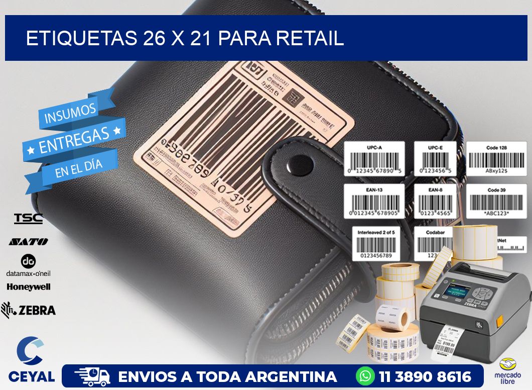 ETIQUETAS 26 x 21 PARA RETAIL