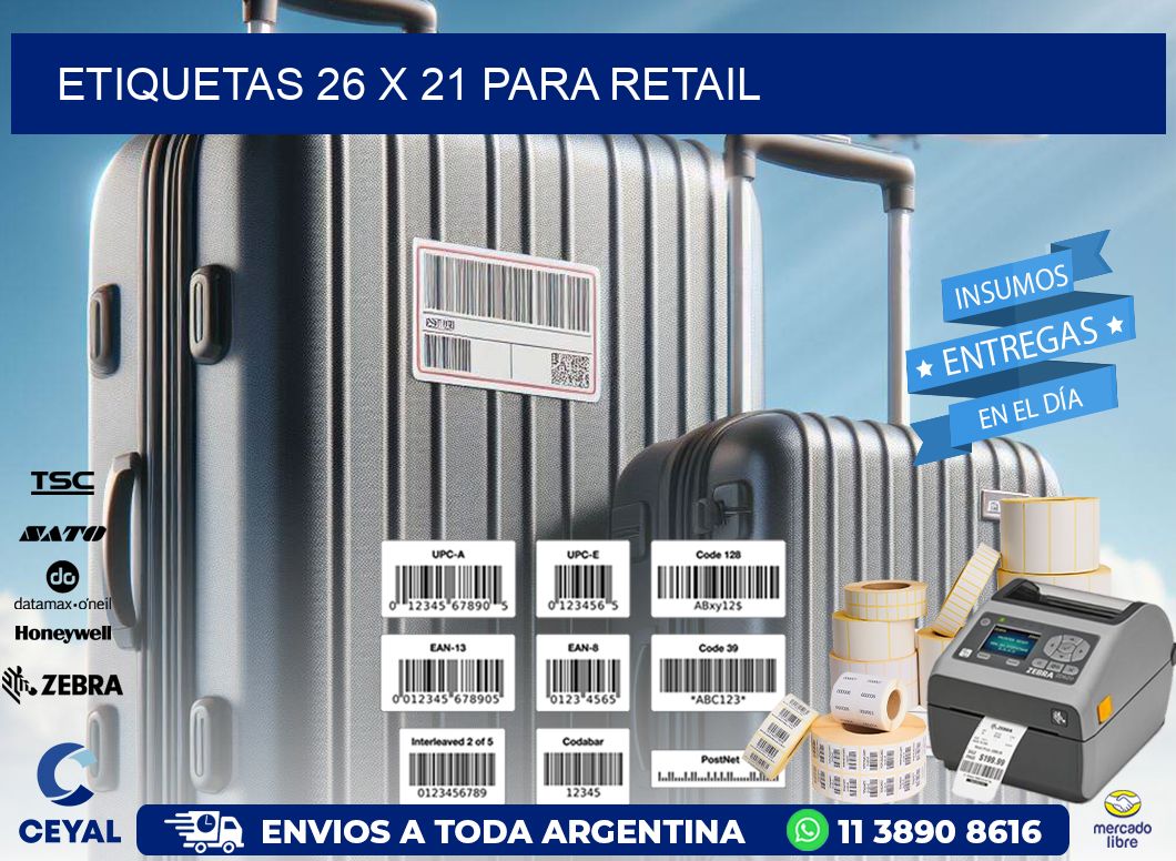 ETIQUETAS 26 x 21 PARA RETAIL