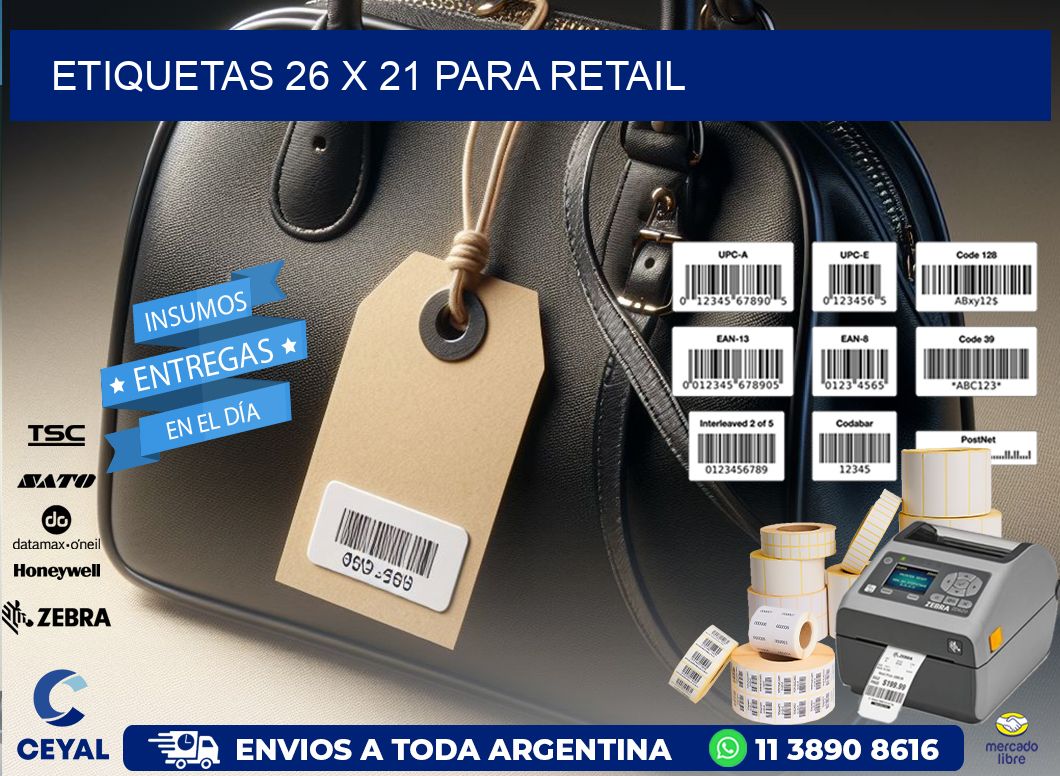 ETIQUETAS 26 x 21 PARA RETAIL