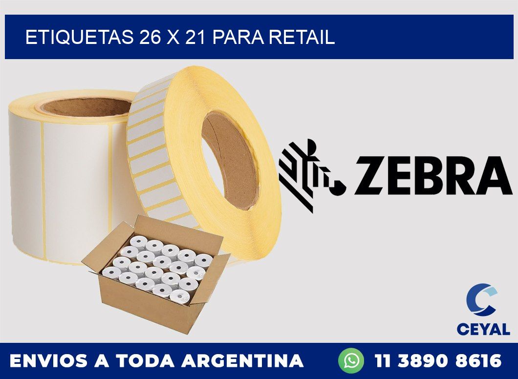 ETIQUETAS 26 x 21 PARA RETAIL