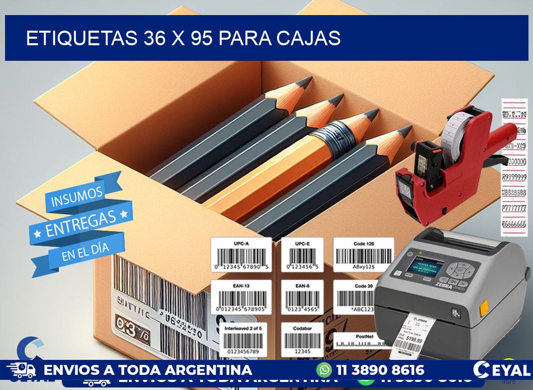 ETIQUETAS 36 x 95 PARA CAJAS