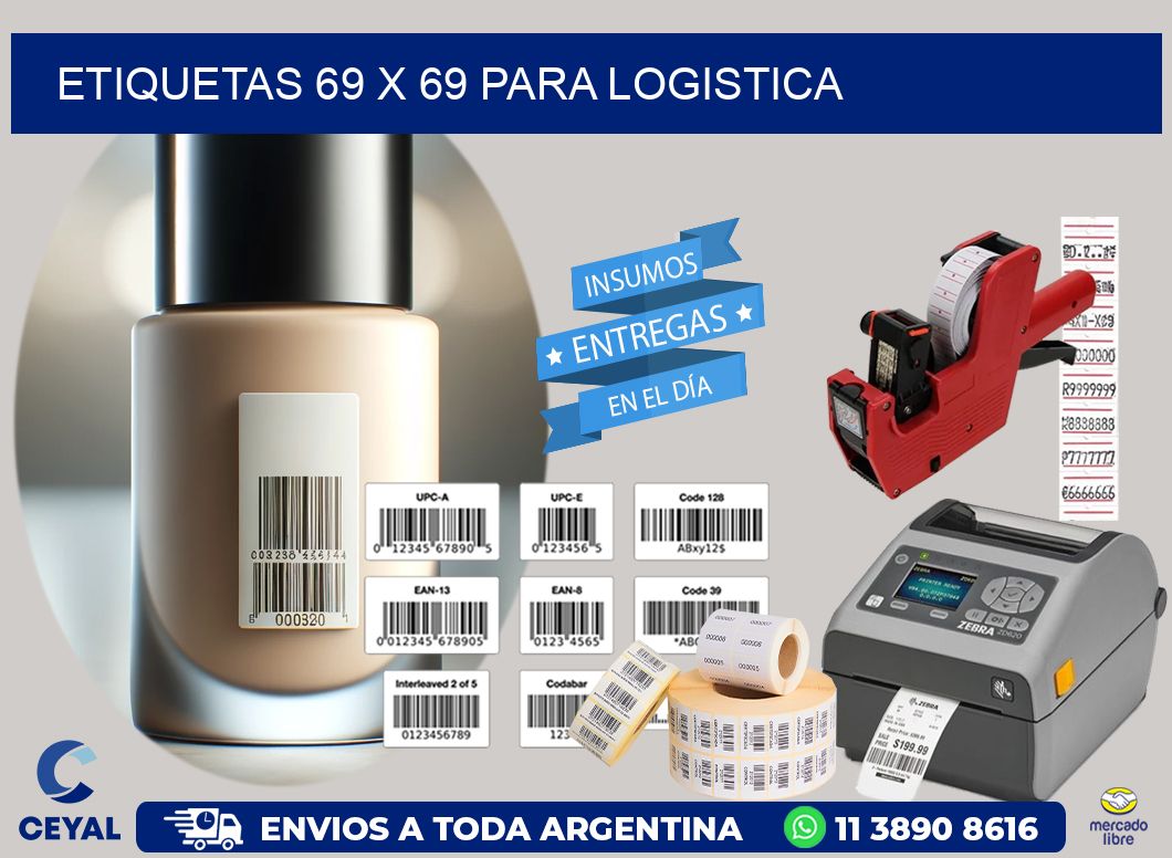 ETIQUETAS 69 x 69 PARA LOGISTICA