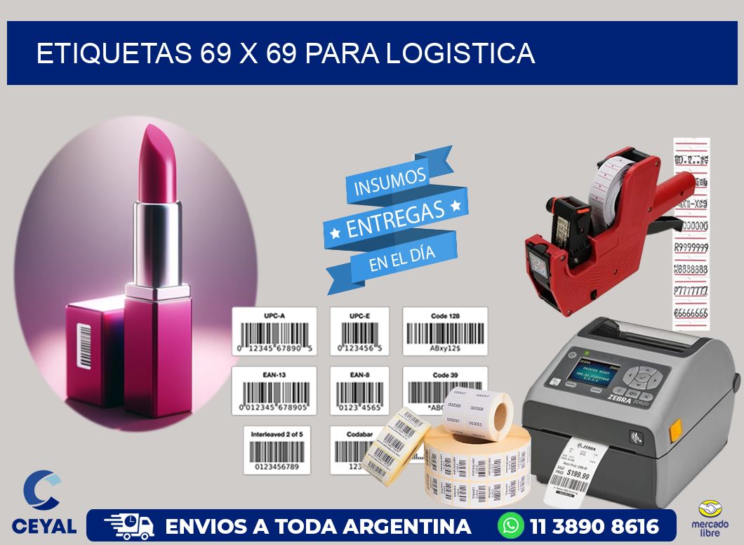 ETIQUETAS 69 x 69 PARA LOGISTICA