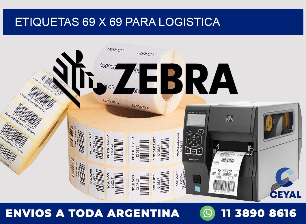 ETIQUETAS 69 x 69 PARA LOGISTICA