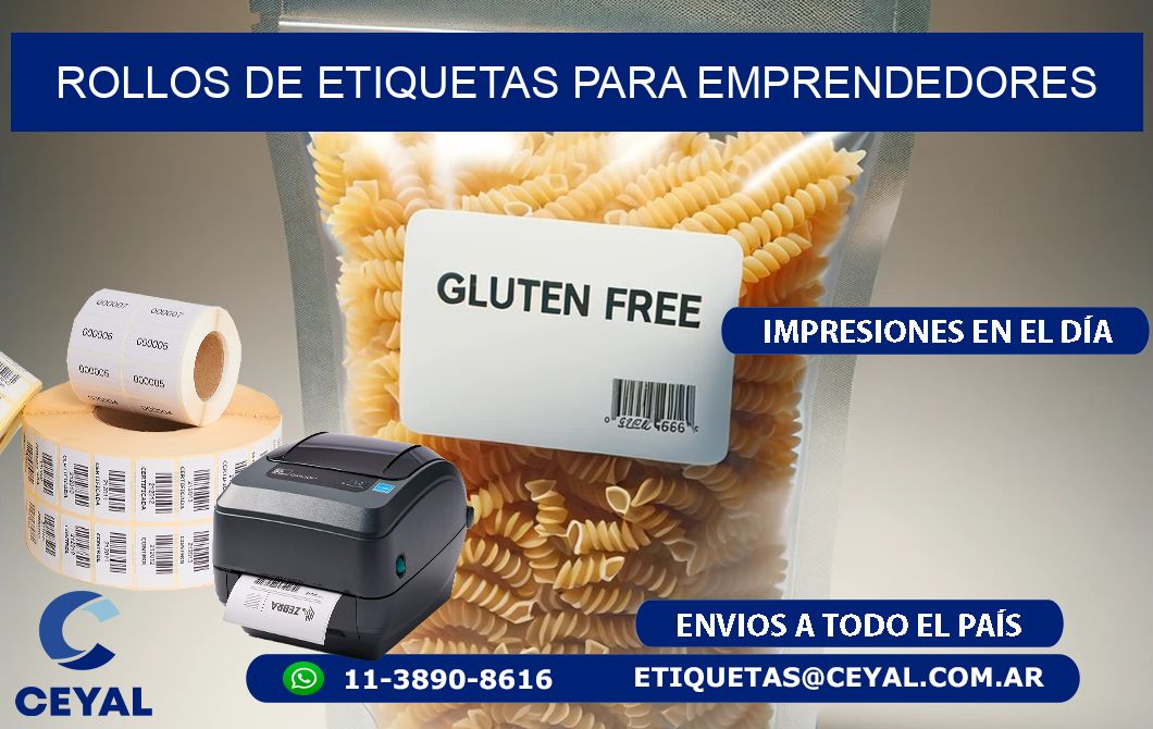 ROLLOS DE ETIQUETAS PARA EMPRENDEDORES