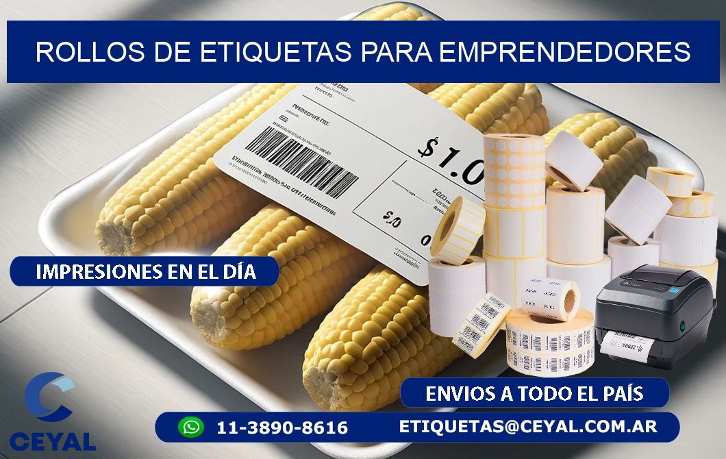 ROLLOS DE ETIQUETAS PARA EMPRENDEDORES