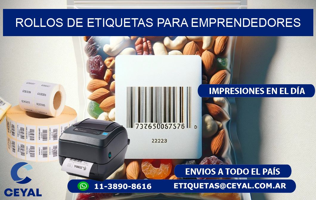 ROLLOS DE ETIQUETAS PARA EMPRENDEDORES