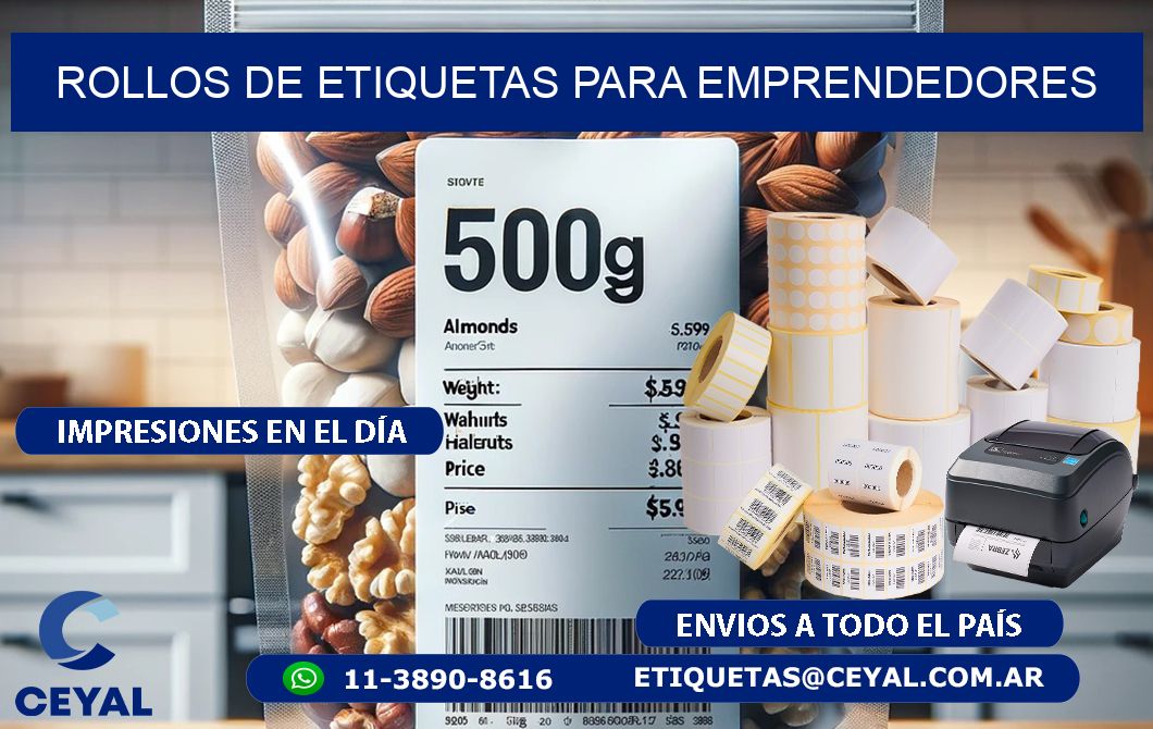 ROLLOS DE ETIQUETAS PARA EMPRENDEDORES