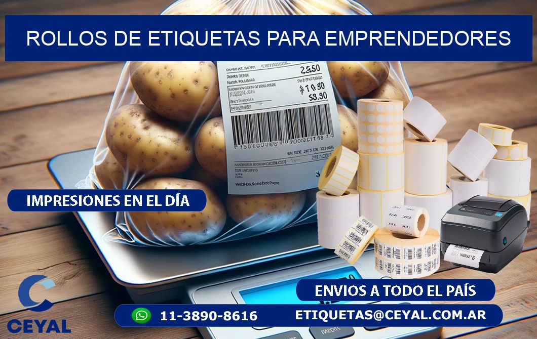 ROLLOS DE ETIQUETAS PARA EMPRENDEDORES