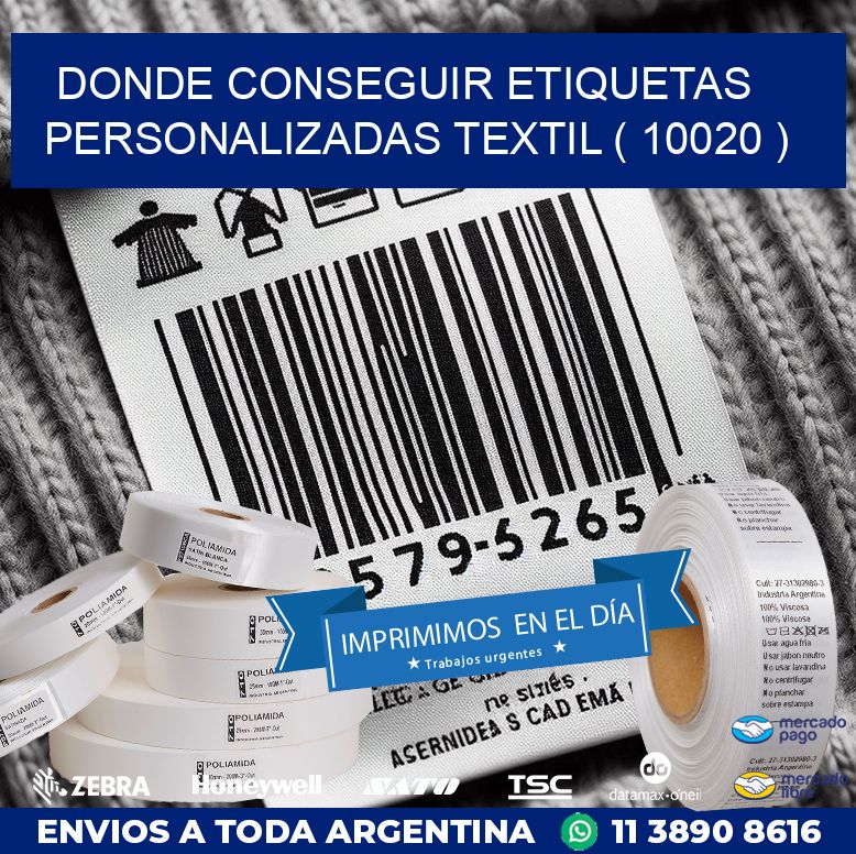 DONDE CONSEGUIR ETIQUETAS PERSONALIZADAS TEXTIL ( 10020 )