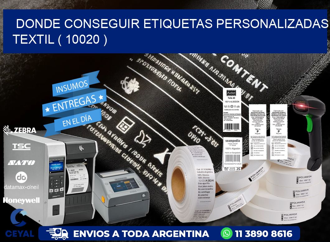 DONDE CONSEGUIR ETIQUETAS PERSONALIZADAS TEXTIL ( 10020 )