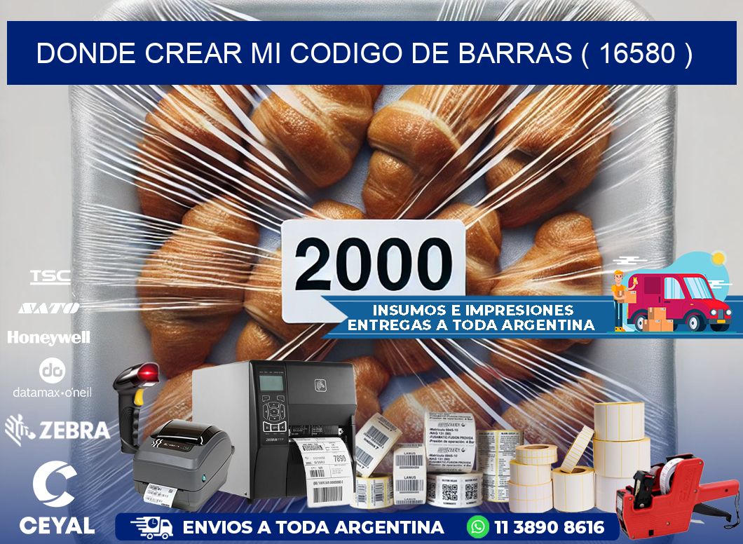 DONDE CREAR MI CODIGO DE BARRAS ( 16580 )