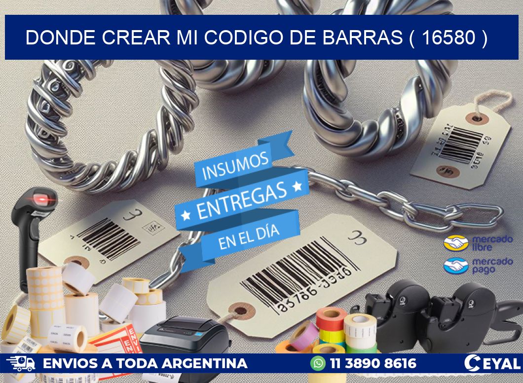 DONDE CREAR MI CODIGO DE BARRAS ( 16580 )