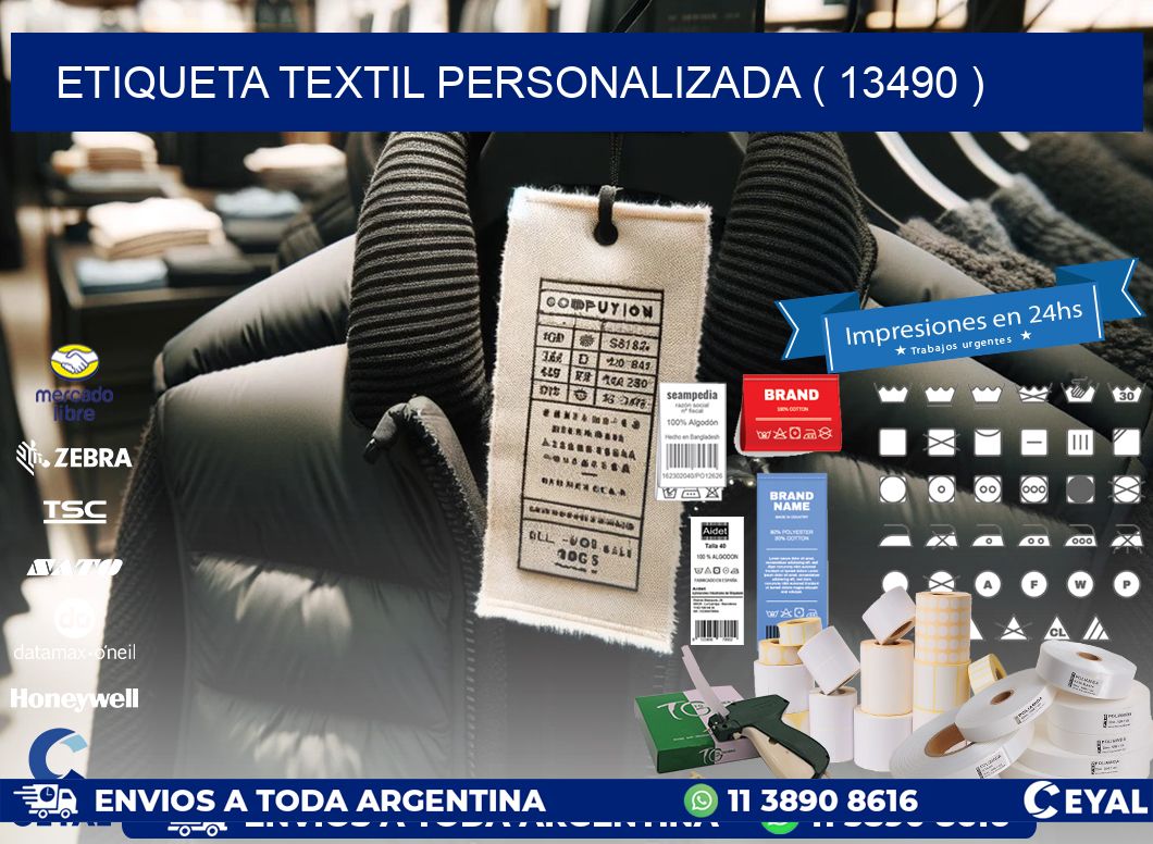 ETIQUETA TEXTIL PERSONALIZADA ( 13490 )