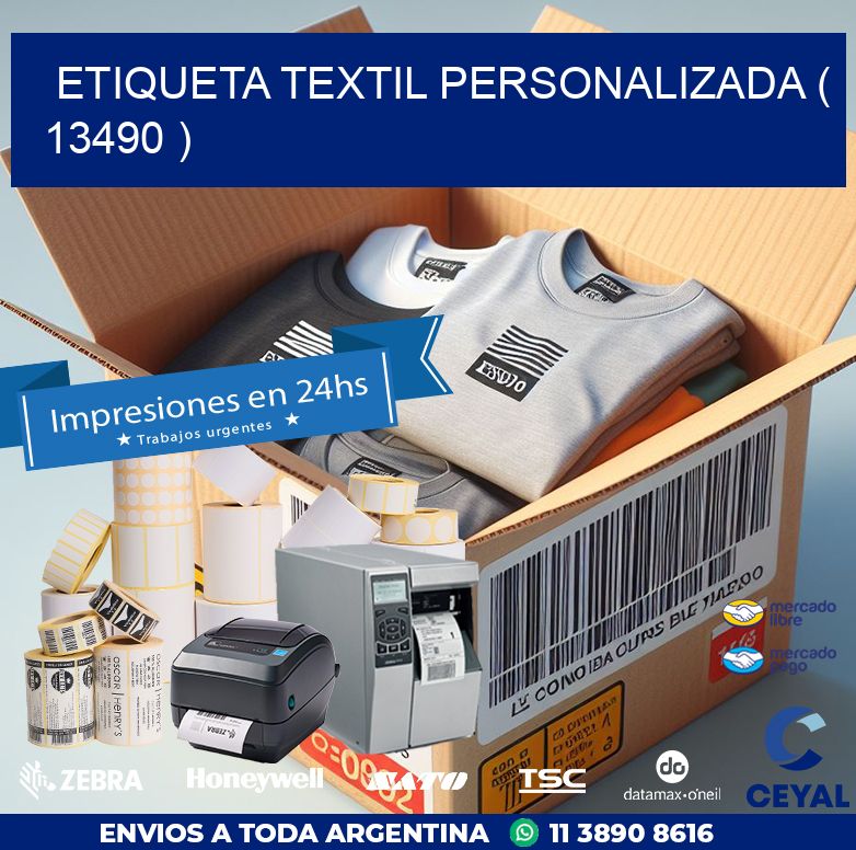 ETIQUETA TEXTIL PERSONALIZADA ( 13490 )