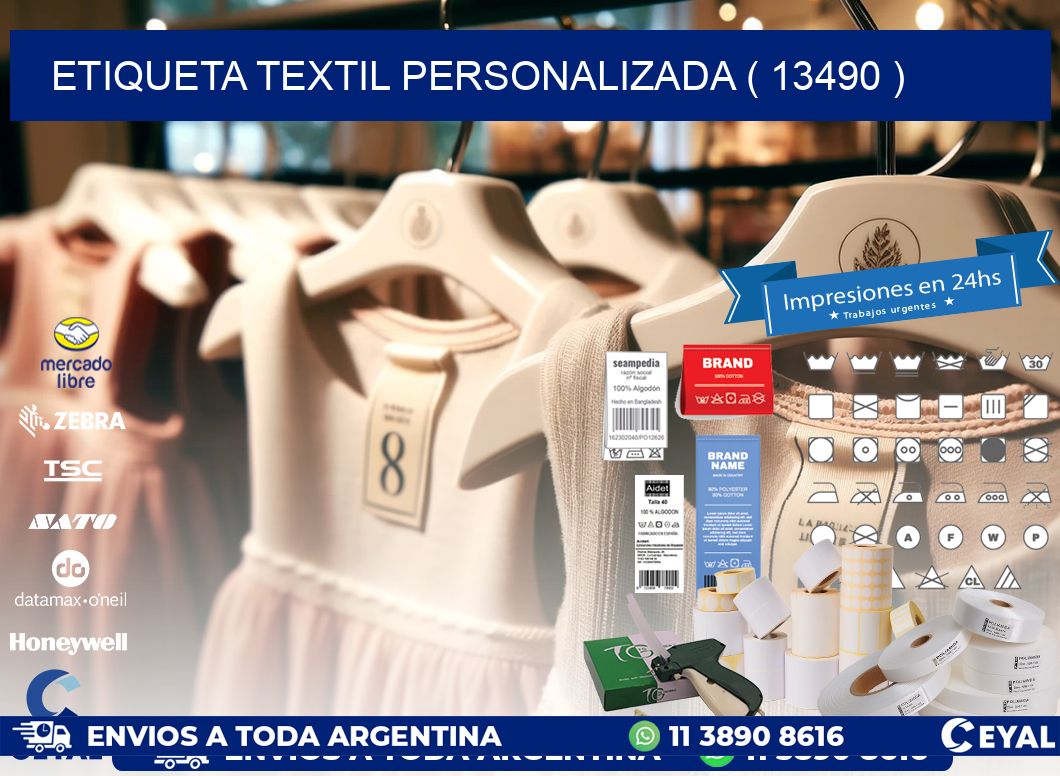 ETIQUETA TEXTIL PERSONALIZADA ( 13490 )