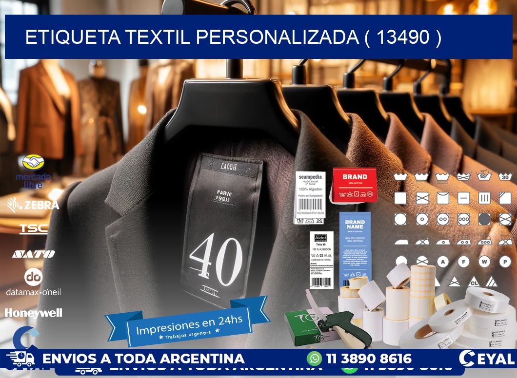 ETIQUETA TEXTIL PERSONALIZADA ( 13490 )