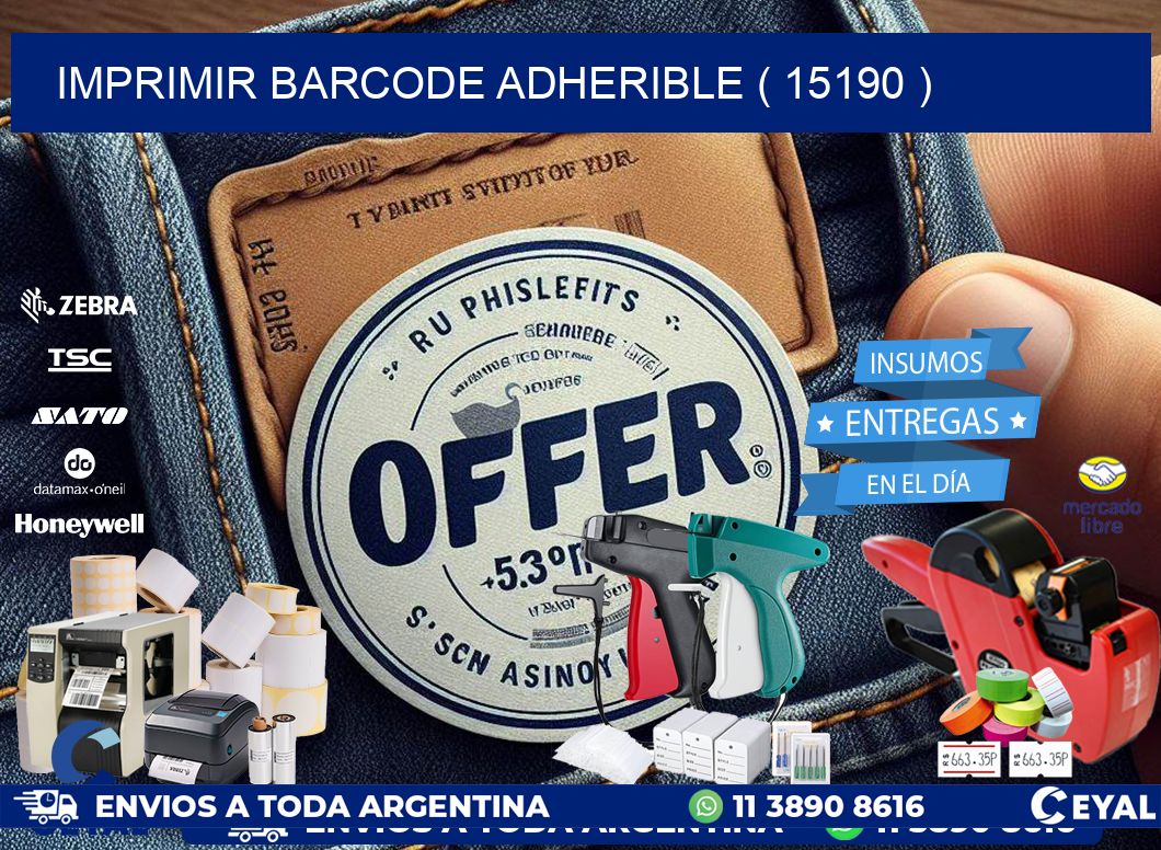 IMPRIMIR BARCODE ADHERIBLE ( 15190 )