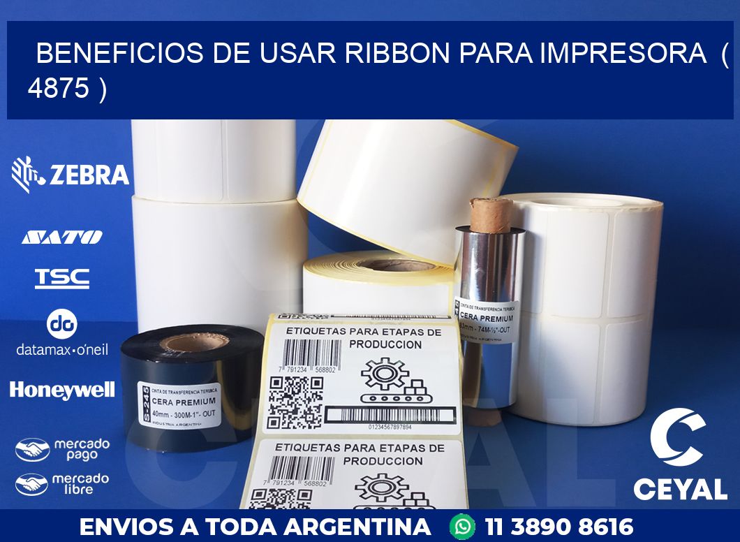 BENEFICIOS DE USAR RIBBON PARA IMPRESORA  ( 4875 )