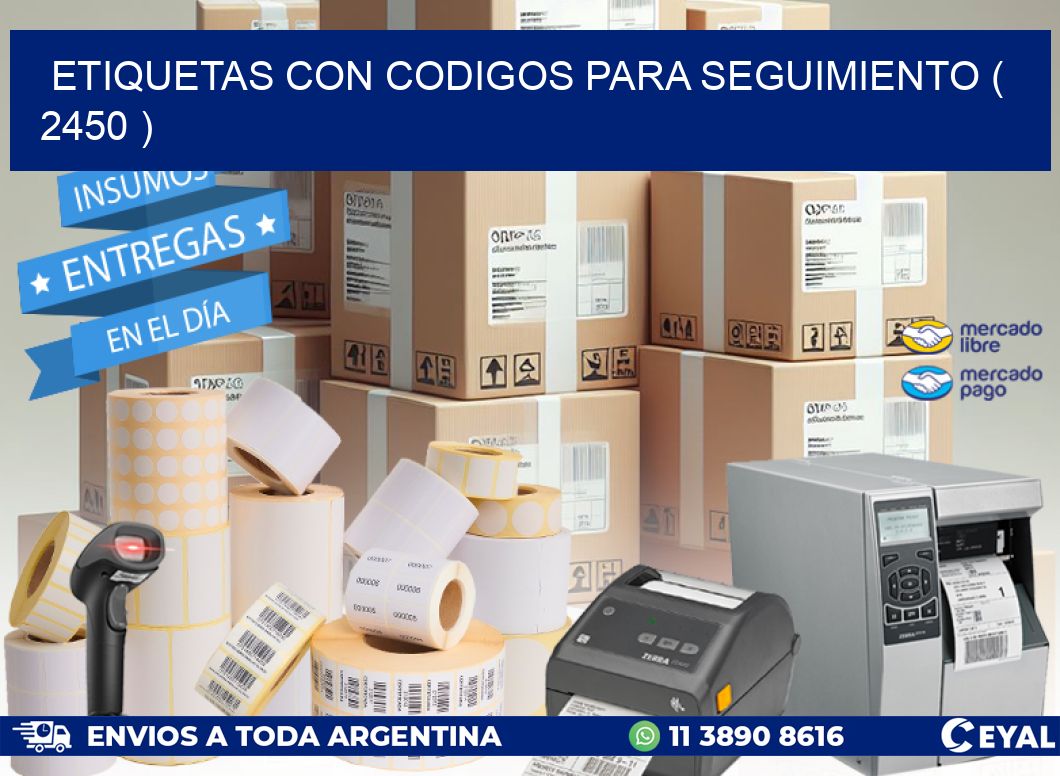 ETIQUETAS CON CODIGOS PARA SEGUIMIENTO ( 2450 )