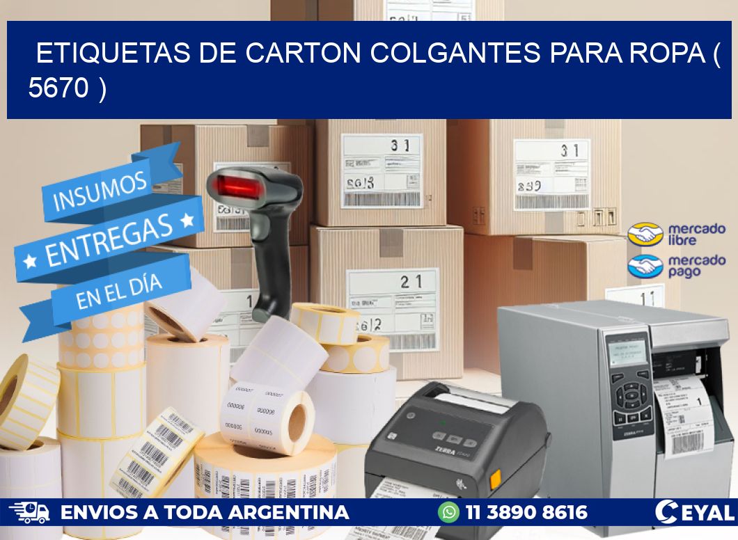 ETIQUETAS DE CARTON COLGANTES PARA ROPA ( 5670 )