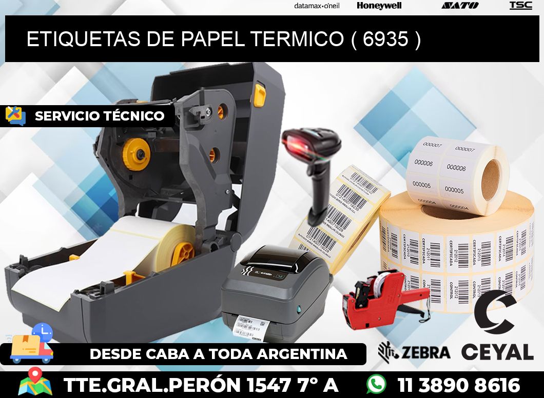 ETIQUETAS DE PAPEL TERMICO ( 6935 )