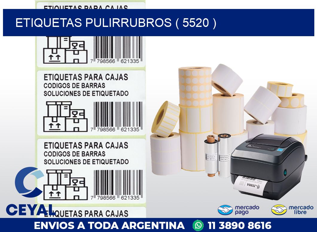 ETIQUETAS PULIRRUBROS ( 5520 )