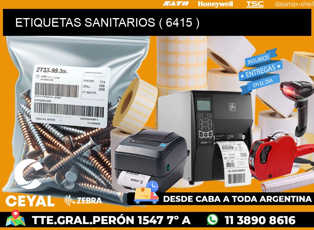 ETIQUETAS SANITARIOS ( 6415 )