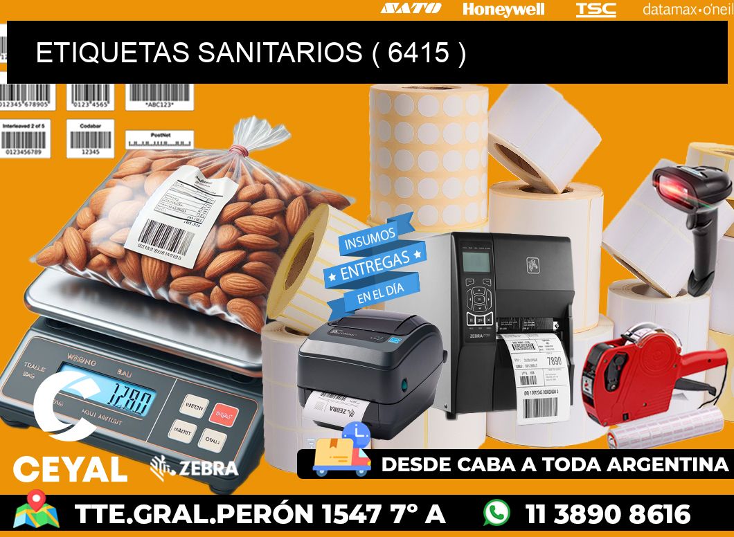 ETIQUETAS SANITARIOS ( 6415 )