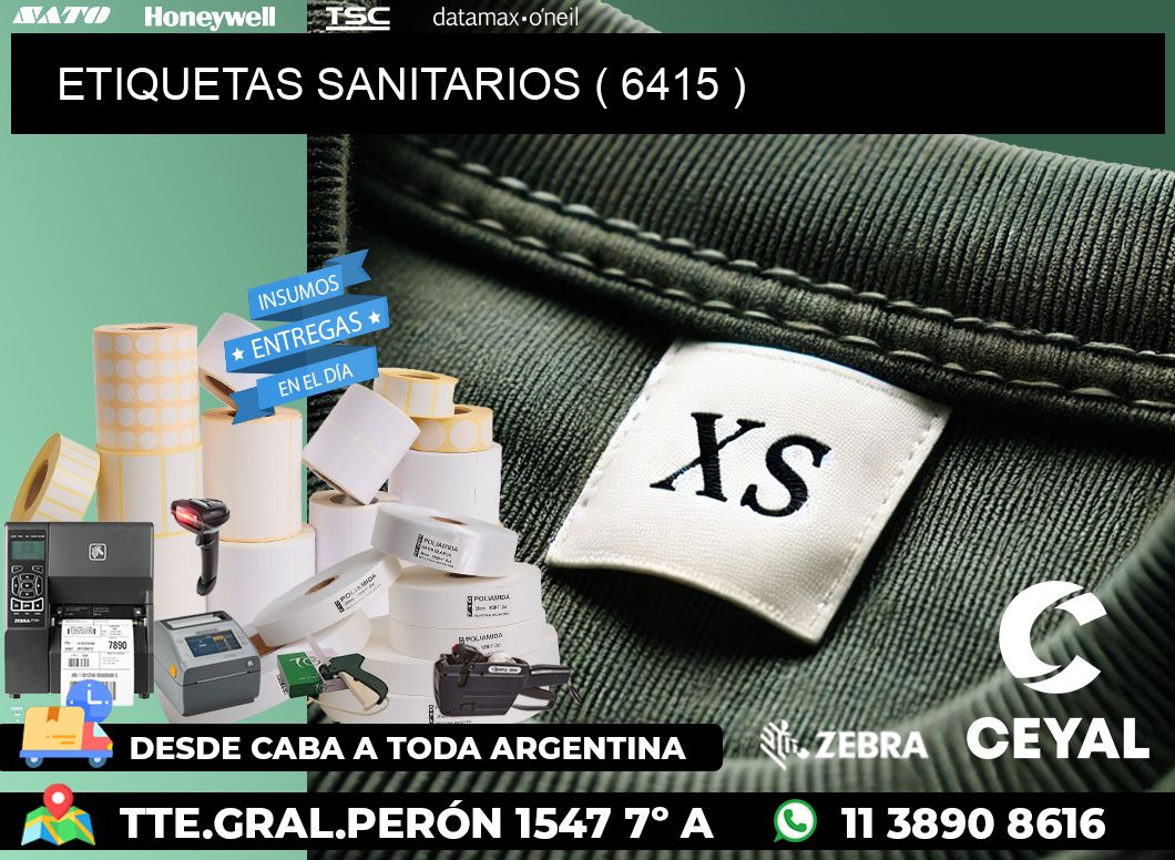 ETIQUETAS SANITARIOS ( 6415 )