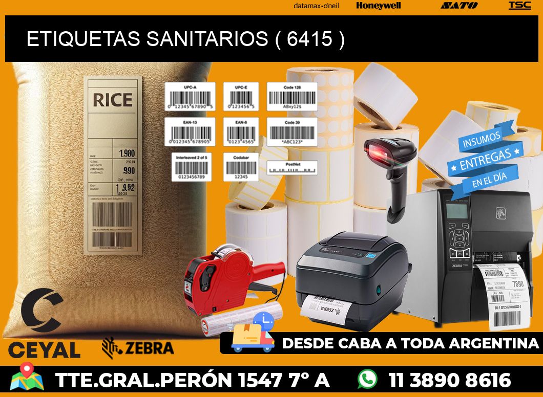 ETIQUETAS SANITARIOS ( 6415 )