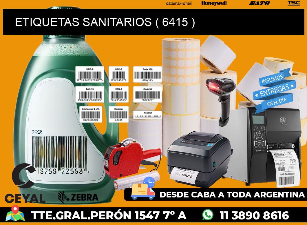 ETIQUETAS SANITARIOS ( 6415 )