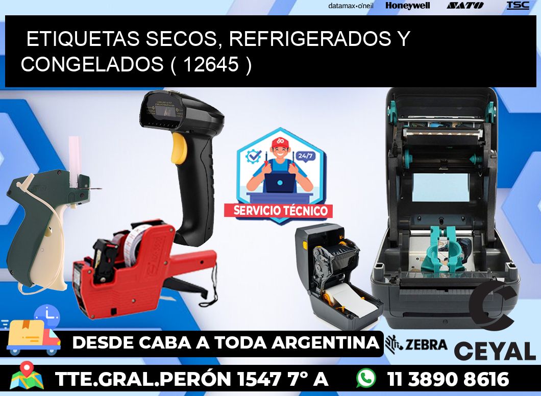 ETIQUETAS SECOS, REFRIGERADOS Y CONGELADOS ( 12645 )