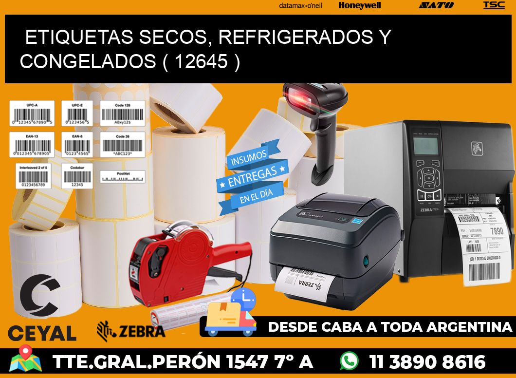 ETIQUETAS SECOS, REFRIGERADOS Y CONGELADOS ( 12645 )