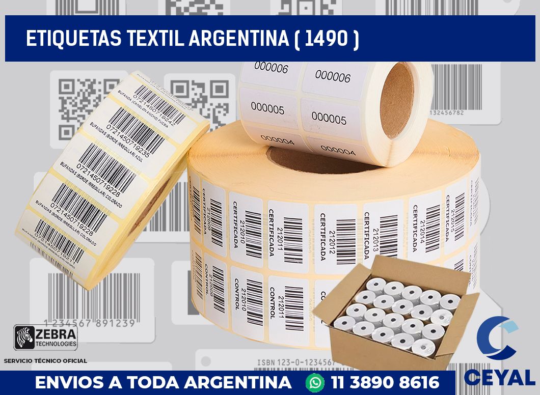 ETIQUETAS TEXTIL ARGENTINA ( 1490 )