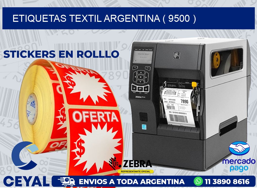 ETIQUETAS TEXTIL ARGENTINA ( 9500 )