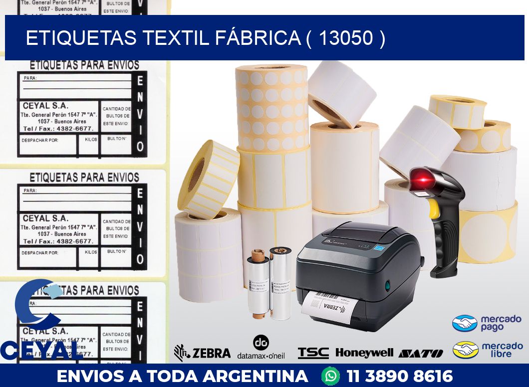 ETIQUETAS TEXTIL FÁBRICA ( 13050 )