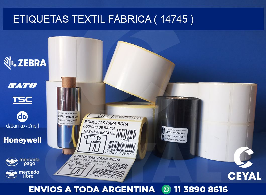 ETIQUETAS TEXTIL FÁBRICA ( 14745 )